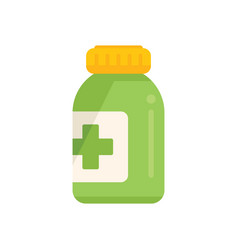 Pill Jar Icon Flat Hospital Care