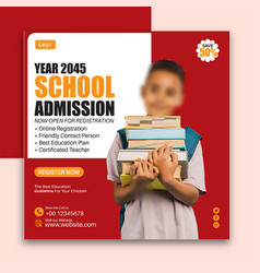 School Admission Social Media Post Banner Template