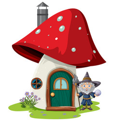 Wizard With Mushroom House