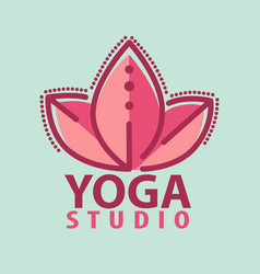 Logo In A Line Style Fitness Room Yoga