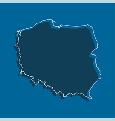 Outline Map Poland Line Border Country