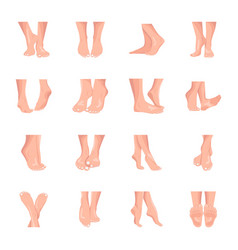 Webbundle Of Ladies Feet Flat Icons