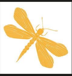 Dragonfly Yellow Silhouette Art