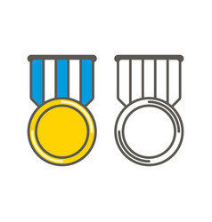 Gold Medal With Ribbon