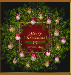 Merry Christmas Wreath Greeting Card