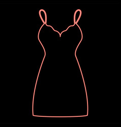 Neon Sundress Combination Or Nightie Red Color