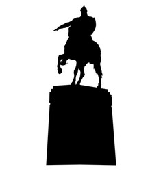 Silhouette Monument To Yuri Dolgoruky In Moscow