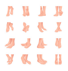 Webpack Of 16 Female Feet Flat Icons