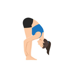 Woman Doing Standing Forward Fold Pose