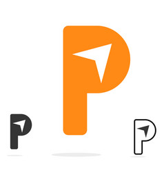 P Letter Click Cursor Logo