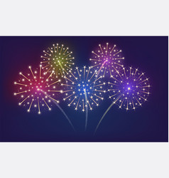 Festive Bursting Fireworks In Various Colors