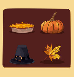 Flat Thanksgiving Icons