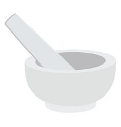 Mortar Pestle On A White Background