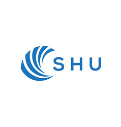 Shu Letter Logo Design On White Background