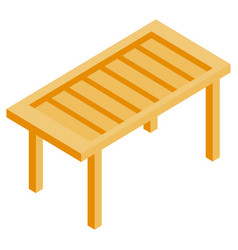 Wooden Table Furniture Isometric