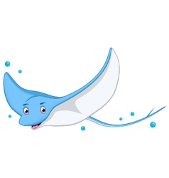 Cute stingray cartoon smiling Royalty Free Vector Image