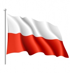 Poland flag Royalty Free Vector Image - VectorStock