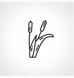 Reed Line Icon Plant Outline Icon