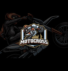 Super Moto Standing Esport Mascot Logo Design