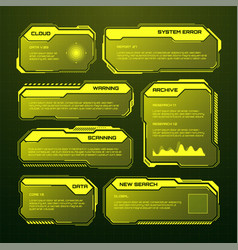 Yellow Futuristic Hud Ui Elements Sci-fi User