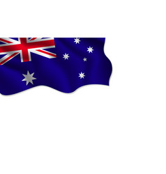 Australian Flag Waving With Copy Space