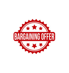 Bargaining Offer Rubber Stamp Seal