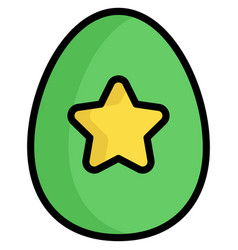 Easter Egg Flat Line Icon