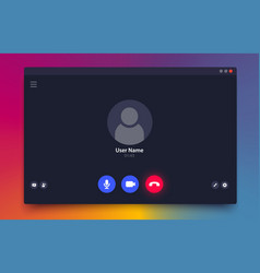 Videocall Interface Ui Of Video Chat Call Screen