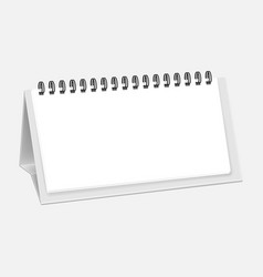 Blank White Desk Standing Spiral Calendar Mock-up