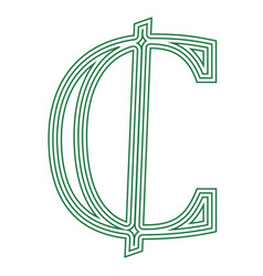 Cedii Ghana Currency Symbol Icon Striped