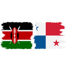 Panama And Kenya Grunge Flags Connection