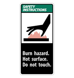 Safety Instructions Burn Hazardhot Surfacedo