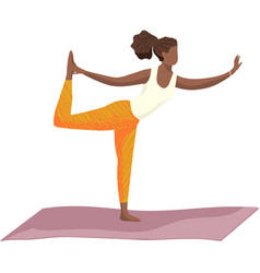 African American Woman Does Yoga Icon