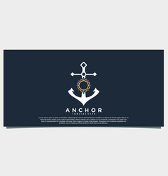 Anchor Marine Logo Design With Modern Concept