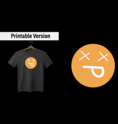 Emoji Typography Tshirt Design With Eps Png