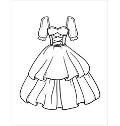 Princess Dress Coloring Page