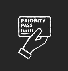 Priority Pass Chalk White Icon On Black