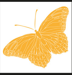 Butterfly Yellow Silhouette Art