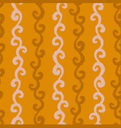 Ethnic Scrolling Motif Stripes Seamless Pattern