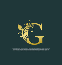 Golden Elegant Logo Design With Letter G Initial