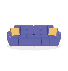 Purple Trendy Soft And Comfortable Sofa With Decor