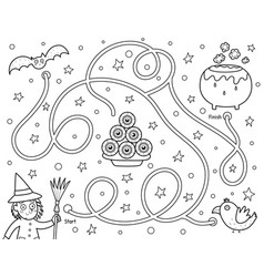 Black And White Maze Game For Kids Help A Cute