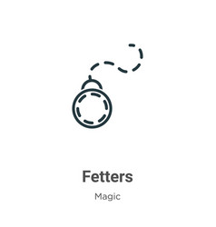 Fetters Outline Icon Thin Line Black Icon