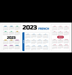 Pocket Calendar On 2023 Year French Set