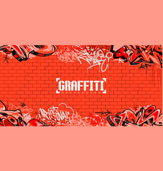 Red Colorful Abstract Urban Style Hiphop Graffiti