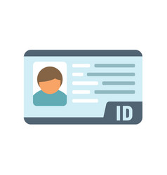 Web Id Card Icon Flat Photo Badge