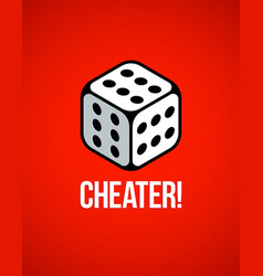 Cheater Concept With Dice That Have Number 6