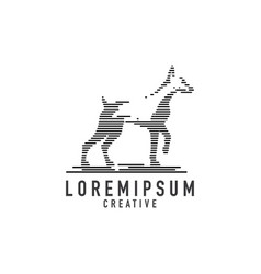 Doberman Dog Logo Design Template