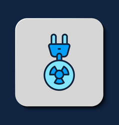 Filled Outline Radiation Electrical Plug Icon