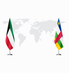 Kuwait And Central African Republic Flags